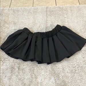 Black super Mini Skirt with Pleats